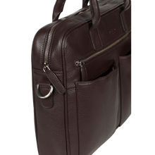 Load image into Gallery viewer, Sam laptop bag - Dökkbrúnt leður