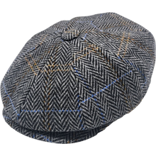 Load image into Gallery viewer, Grár köflóttur newsboy - Ljósgrár
