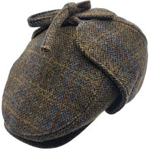 Load image into Gallery viewer, Ljósbrúnn flat cap - Með eyrum
