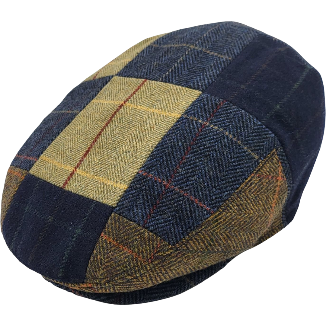 Blár búta flat cap