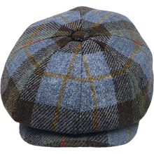 Load image into Gallery viewer, Ljósblá og brúnn köflóttur newsboy
