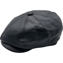 Load image into Gallery viewer, Svart leður newsboy - Leður
