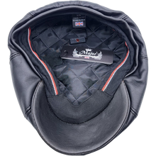 Load image into Gallery viewer, Svart leður newsboy - Leður
