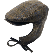 Load image into Gallery viewer, Ljósbrúnn flat cap - Með eyrum
