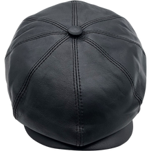 Load image into Gallery viewer, Svart leður newsboy - Leður
