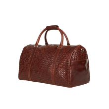 Load image into Gallery viewer, Weekend bag John - Brúnt fléttað leður
