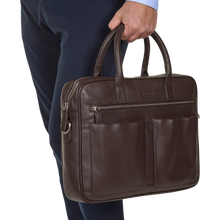 Load image into Gallery viewer, Sam laptop bag - Dökkbrúnt leður
