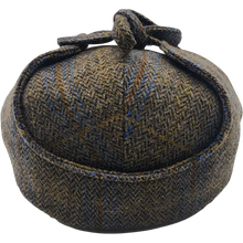 Load image into Gallery viewer, Ljósbrúnn flat cap - Með eyrum
