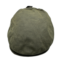 Load image into Gallery viewer, Wax flat cap - Army grænn
